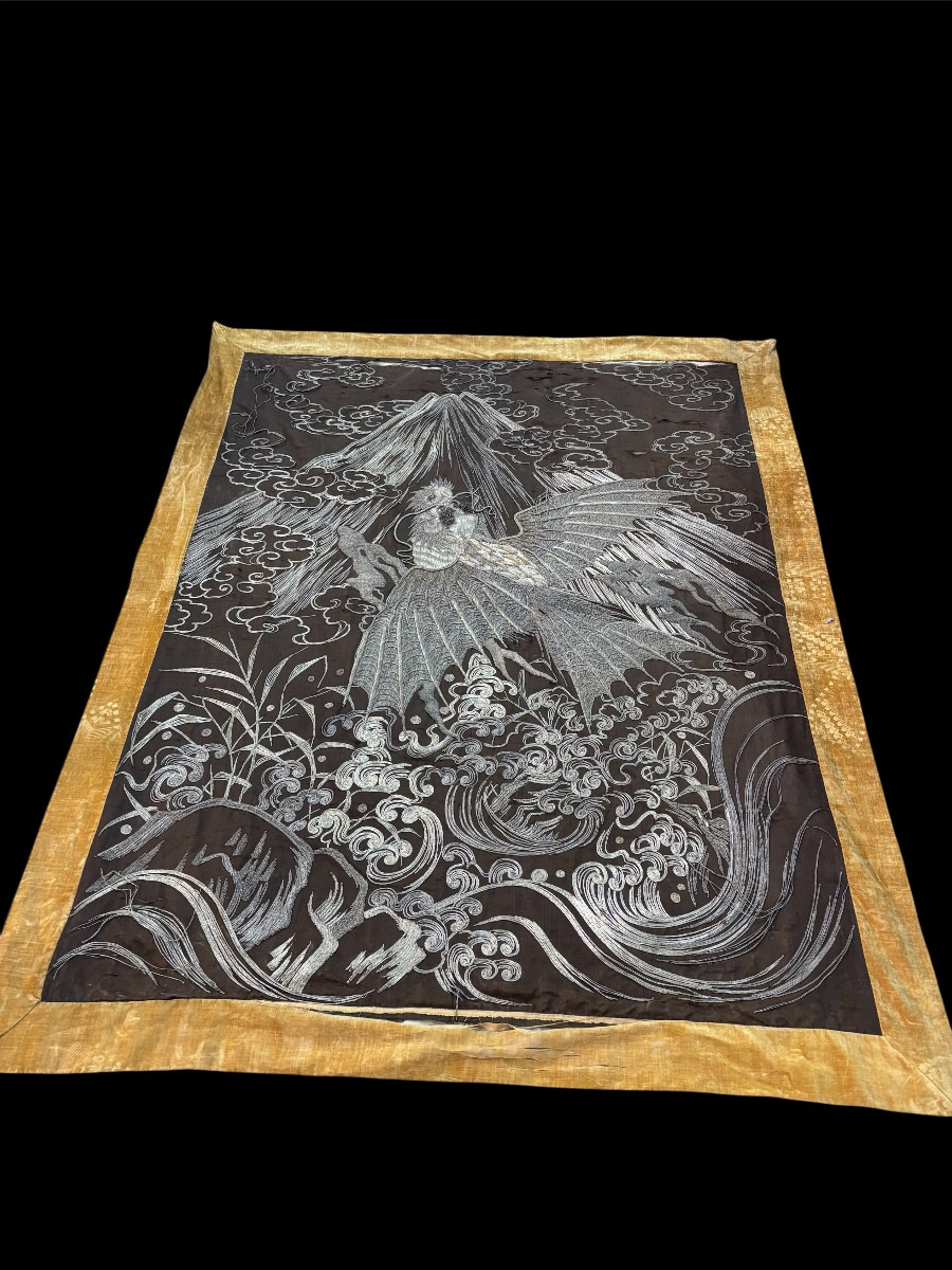 2 Japanese Silver Embroidery -photo-2