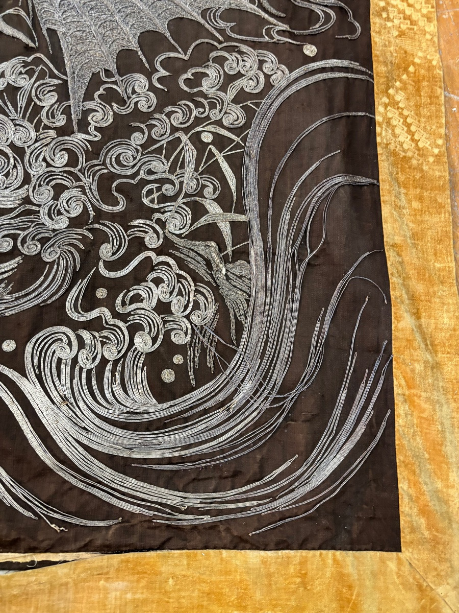 2 Japanese Silver Embroidery -photo-6