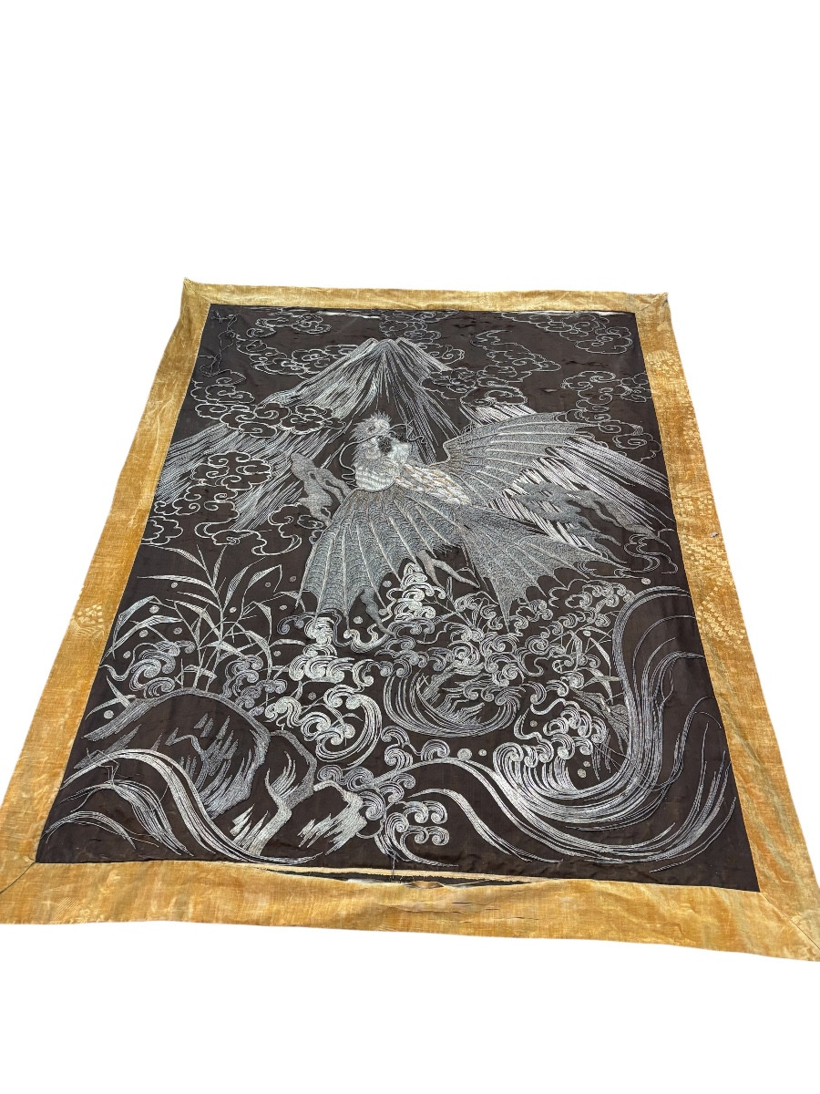 2 Japanese Silver Embroidery -photo-5