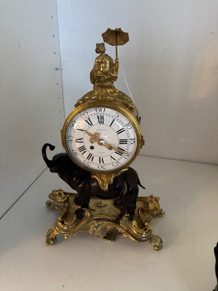 Pendule à l éléphant : maison Chardon -photo-2