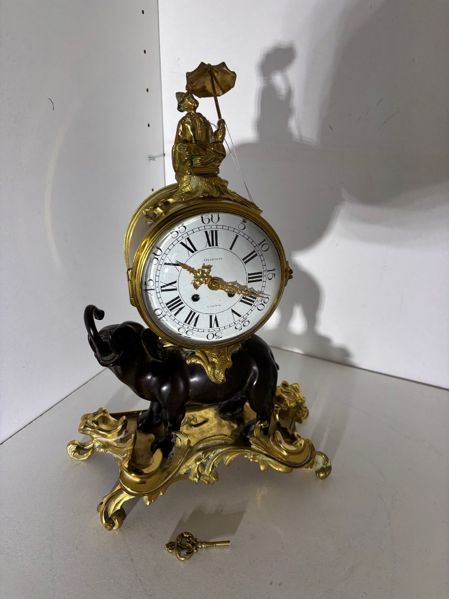 Pendule à l éléphant : maison Chardon -photo-2