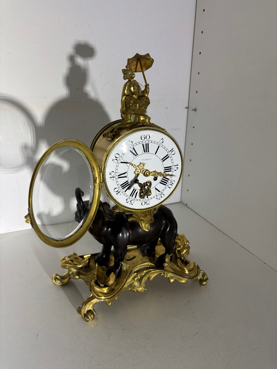 Pendule à l éléphant : maison Chardon -photo-6