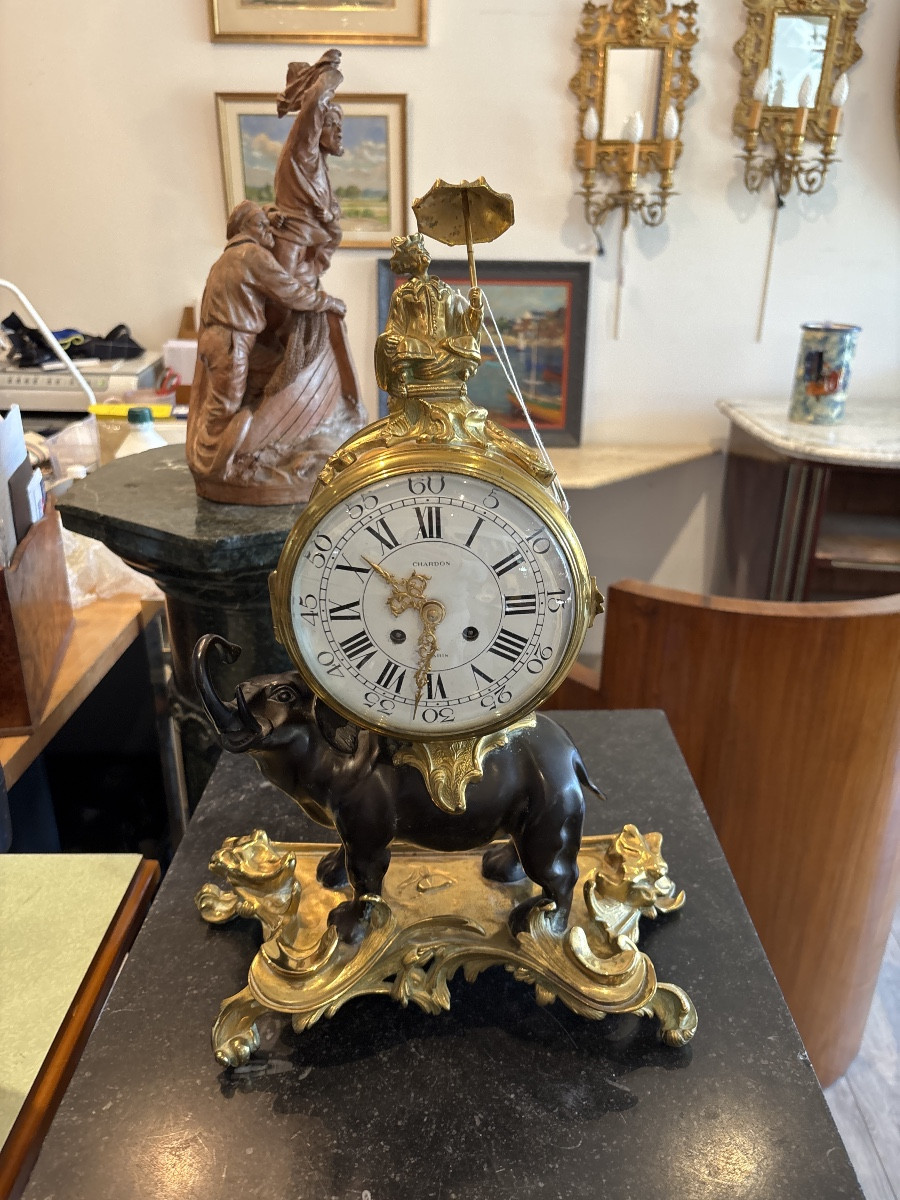 Pendule à l éléphant : maison Chardon -photo-8