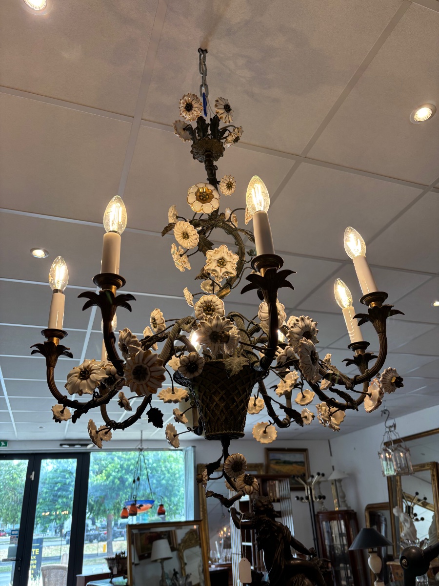 Metal And Meisen Chandelier-photo-3