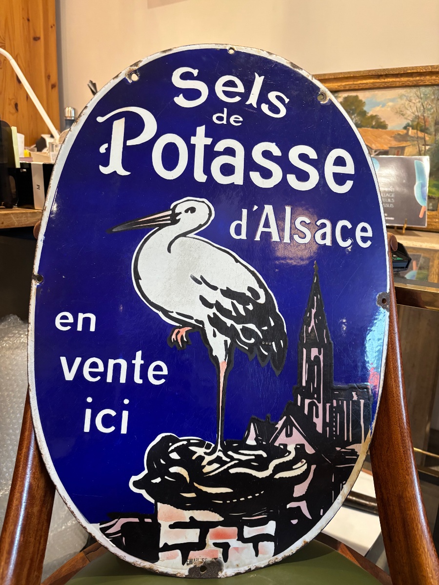 Plaque émaillée authentique potasse d Alsace -photo-3