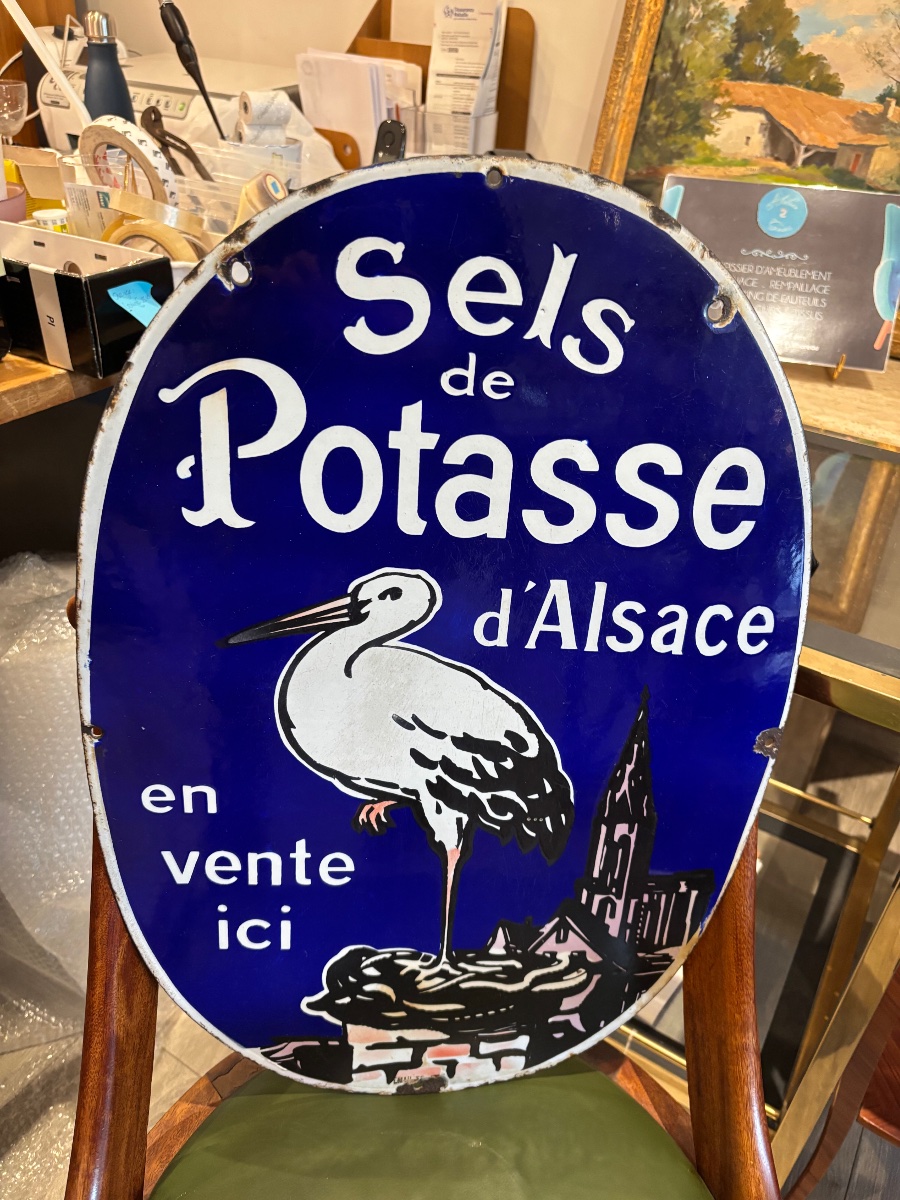 Plaque émaillée authentique potasse d Alsace -photo-2