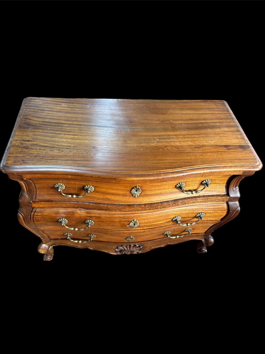 Tomb Style Mahogany Chest Of Drawers-photo-2