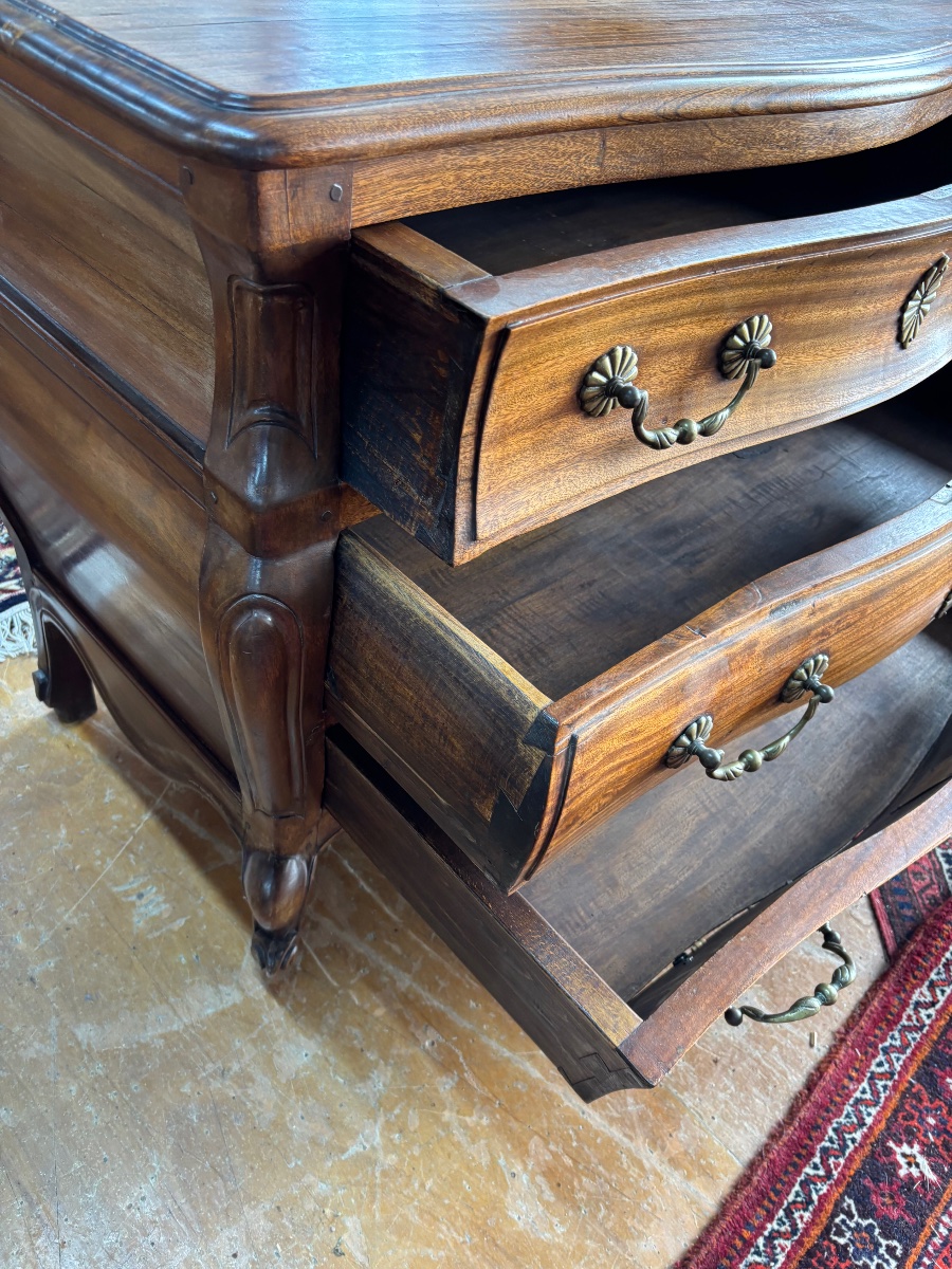 Tomb Style Mahogany Chest Of Drawers-photo-4