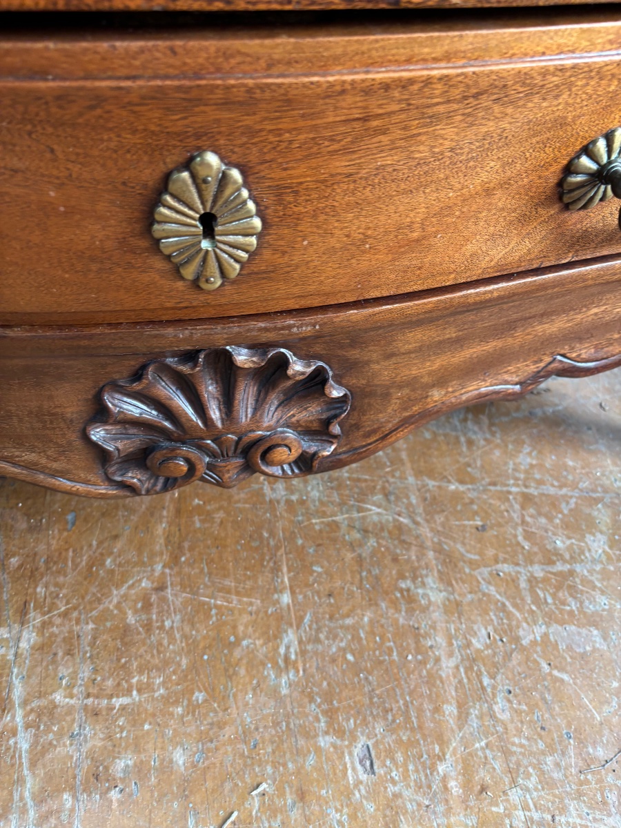 Tomb Style Mahogany Chest Of Drawers-photo-2