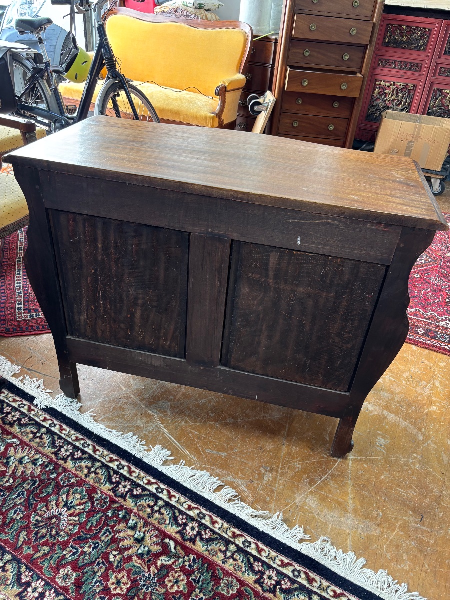 Tomb Style Mahogany Chest Of Drawers-photo-5