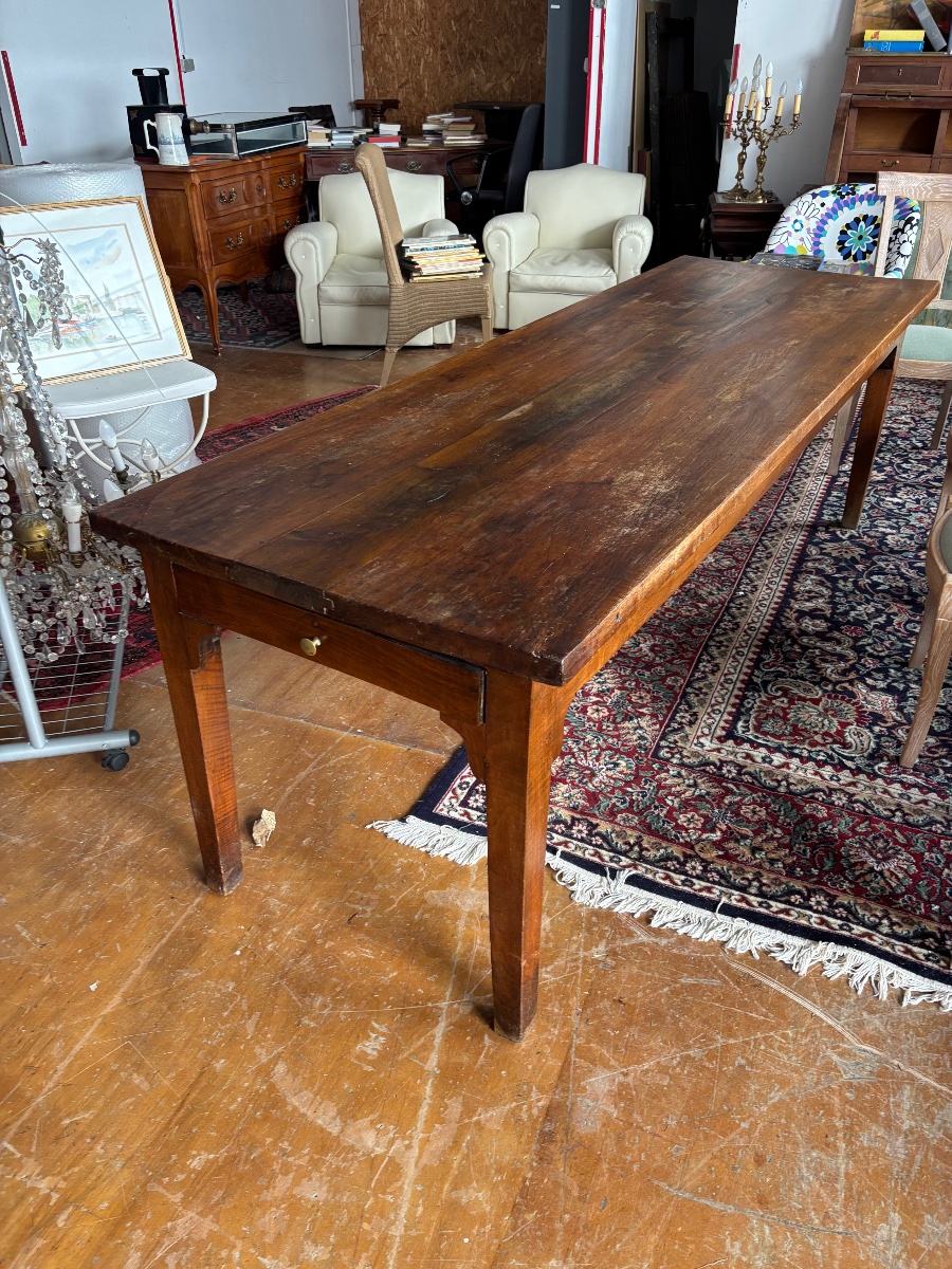 Table de ferme 232,5 noyer -photo-5