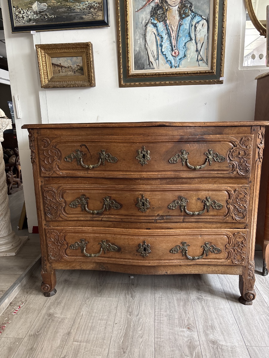18th-century Lyon-style Chest Of Drawers, Walnut   