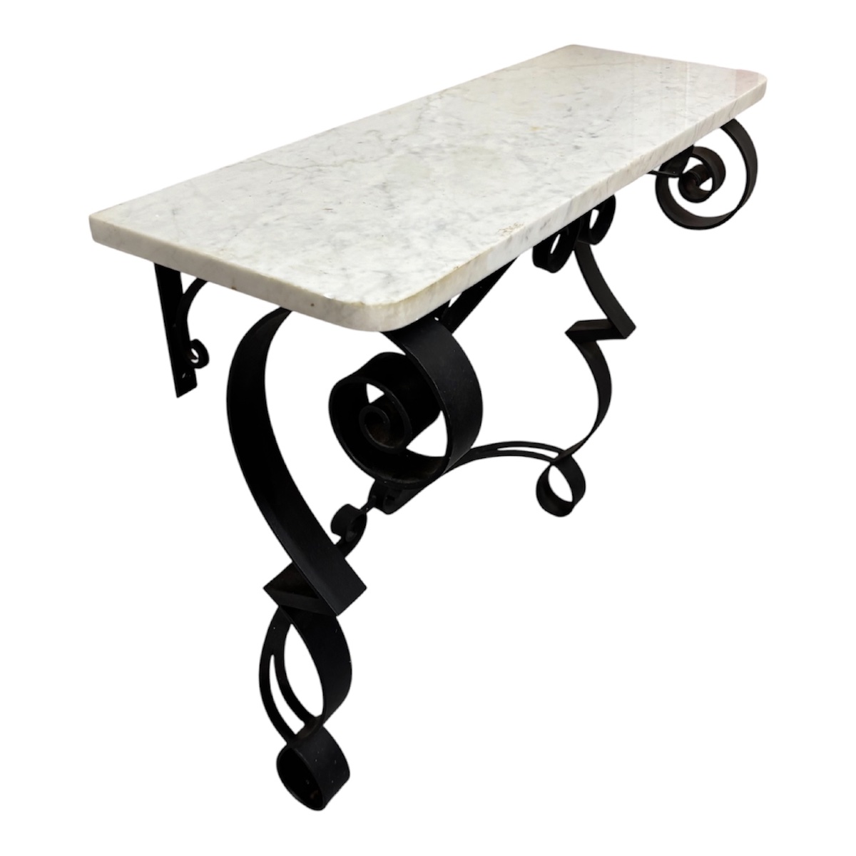 1959/60s Wrought Iron Console Table Raymond Subes -photo-4