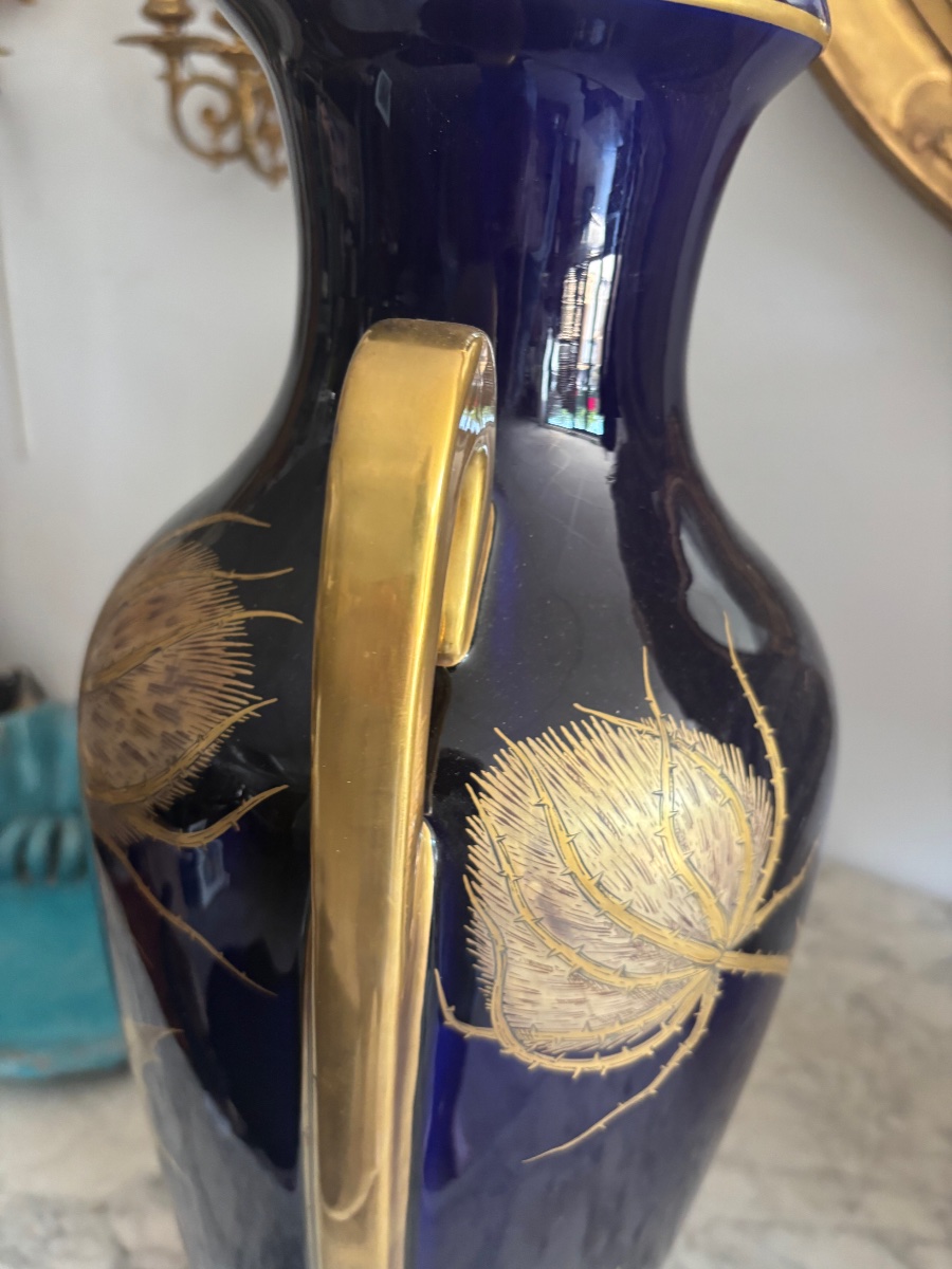Grand vase faïence Tours hache -photo-3