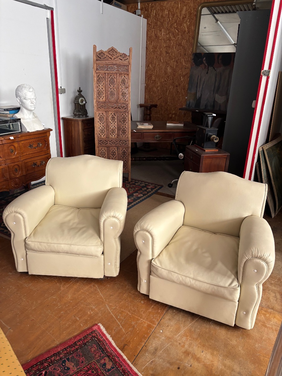 Pair Of Club Chairs -photo-7