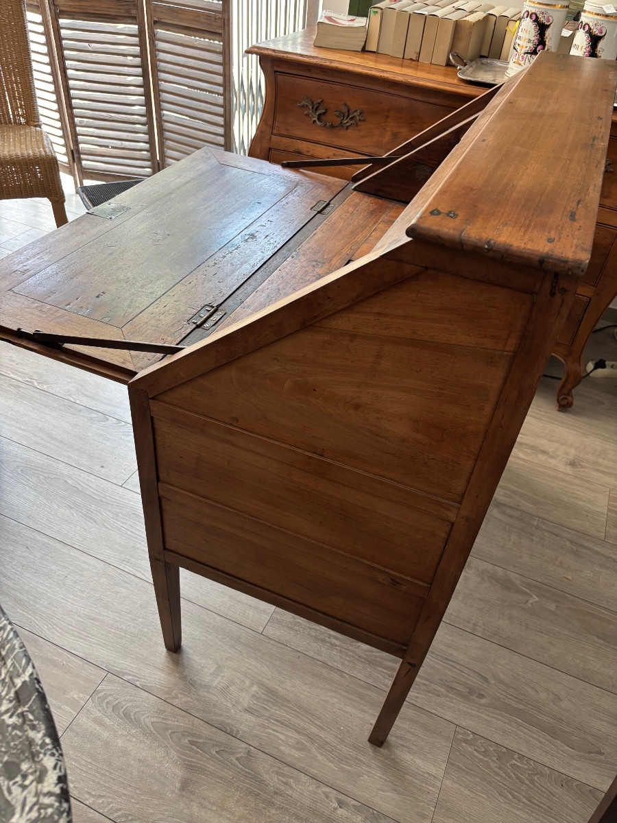 Solid Light-colored Fruitwood Slanted Desk, No. 19 -photo-3