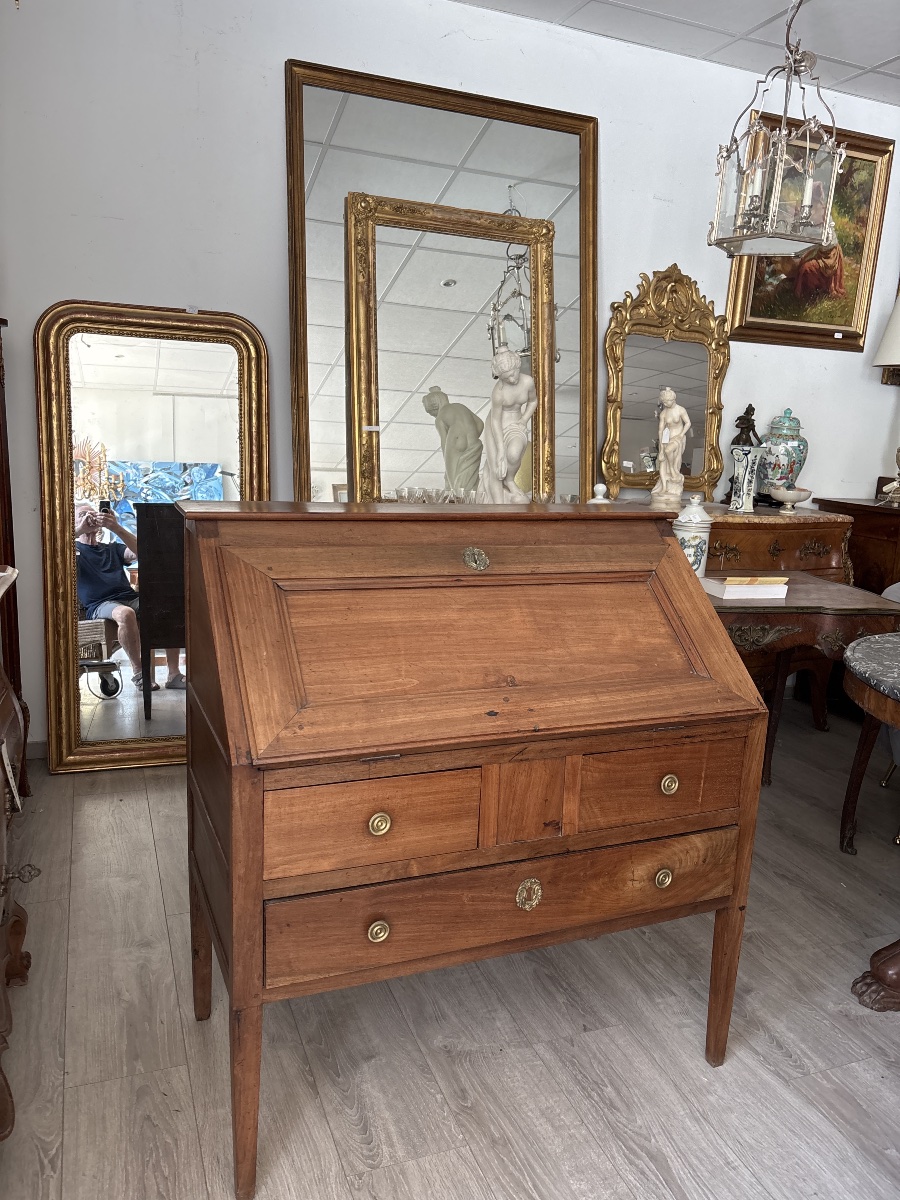 Solid Light-colored Fruitwood Slanted Desk, No. 19 -photo-4