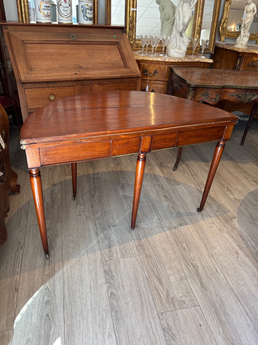 Louis XVI-era Half-moon Game Table -photo-2