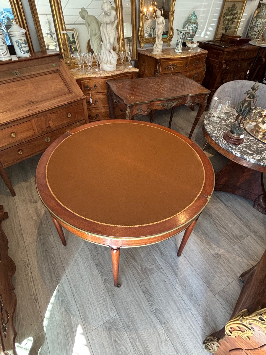 Louis XVI-era Half-moon Game Table -photo-3