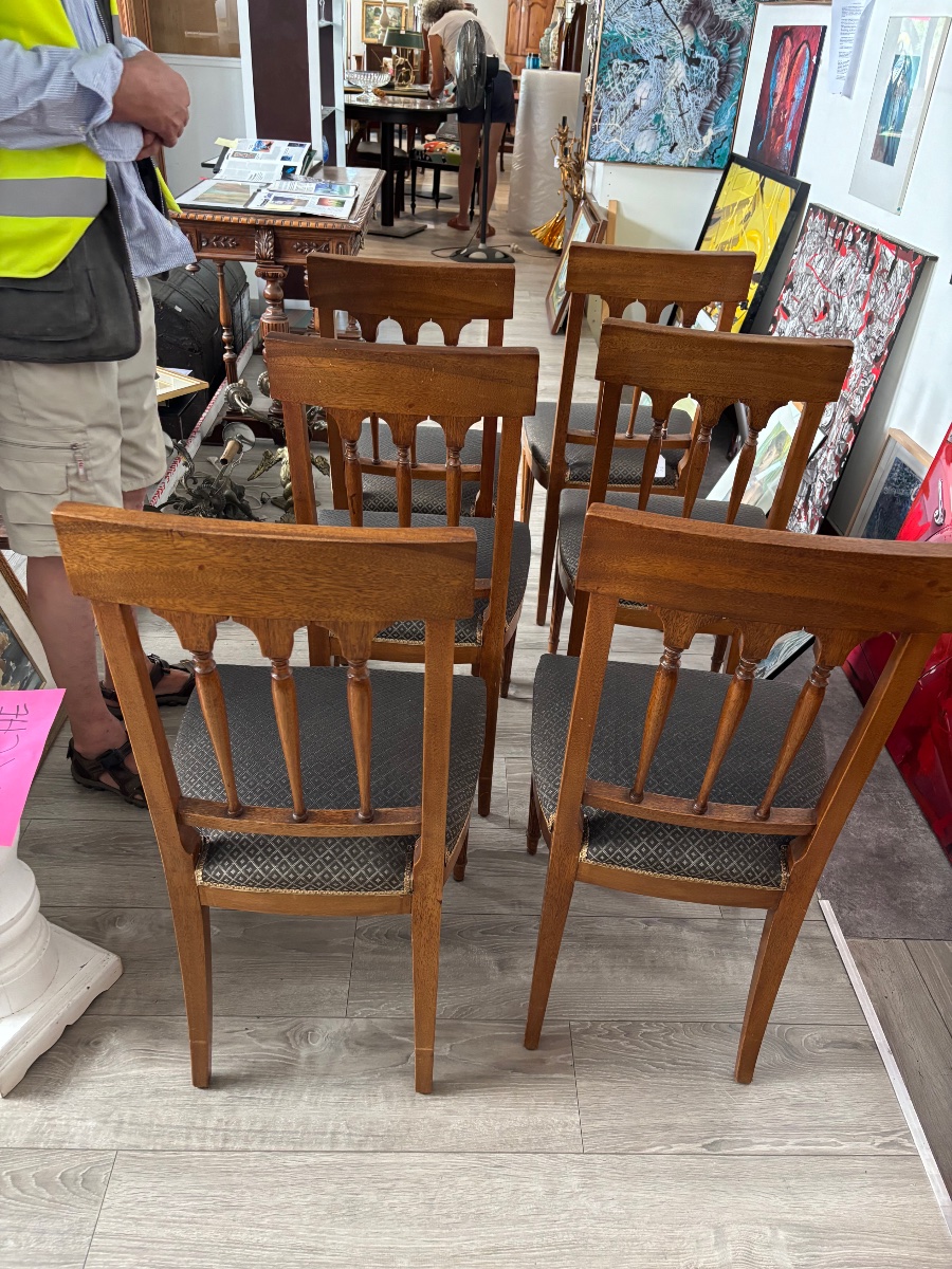 Set Of 6 Louis XVI-style Chairs -photo-3
