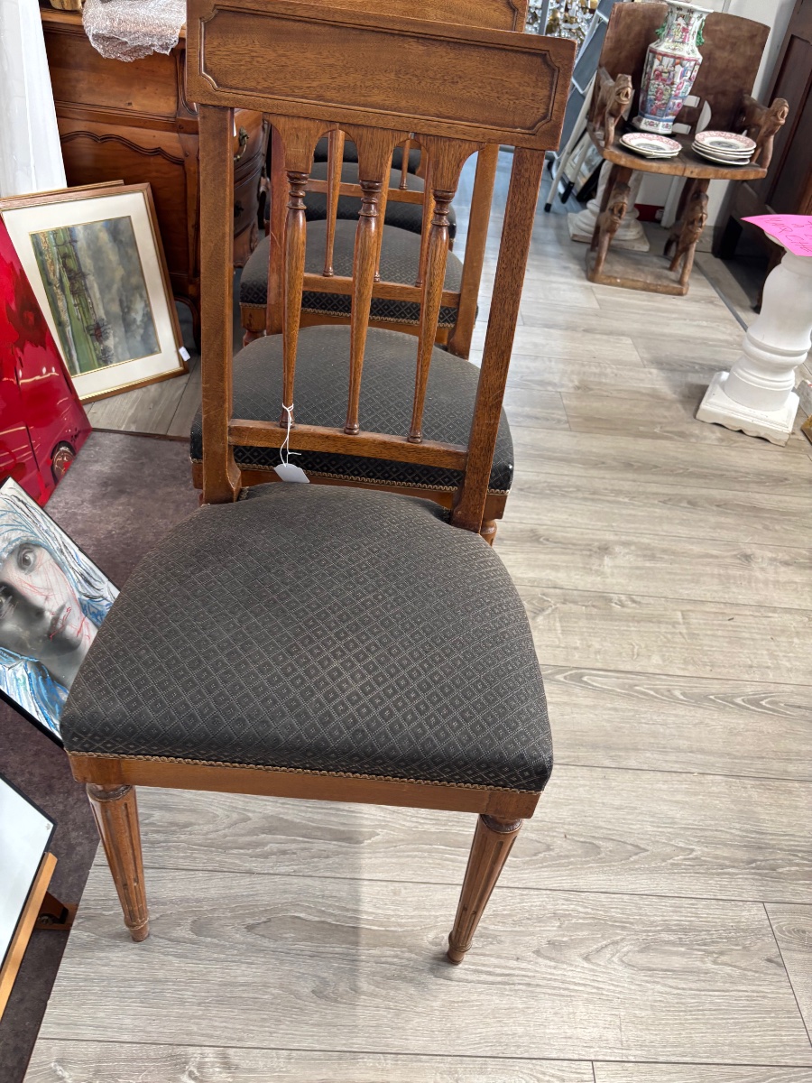 Set Of 6 Louis XVI-style Chairs -photo-1
