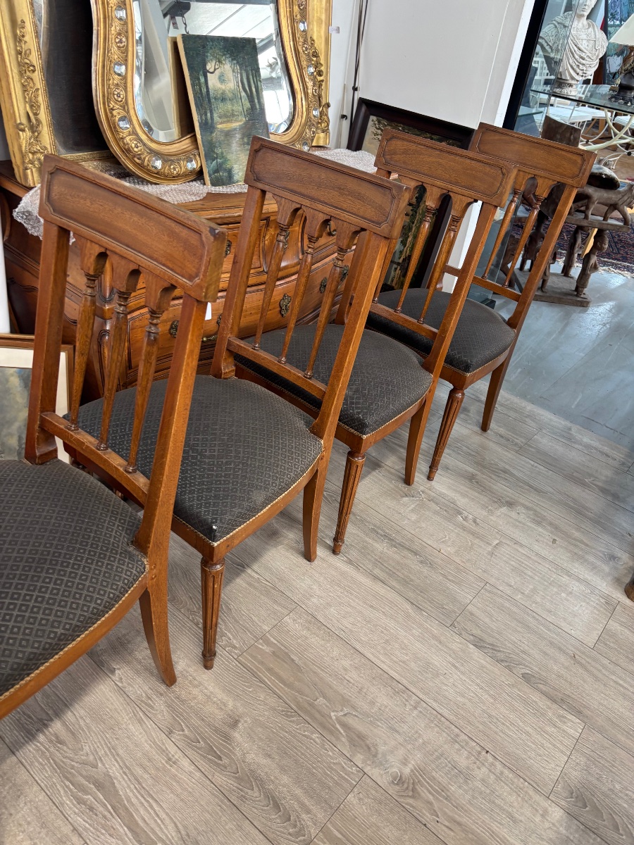 Set Of 6 Louis XVI-style Chairs -photo-4