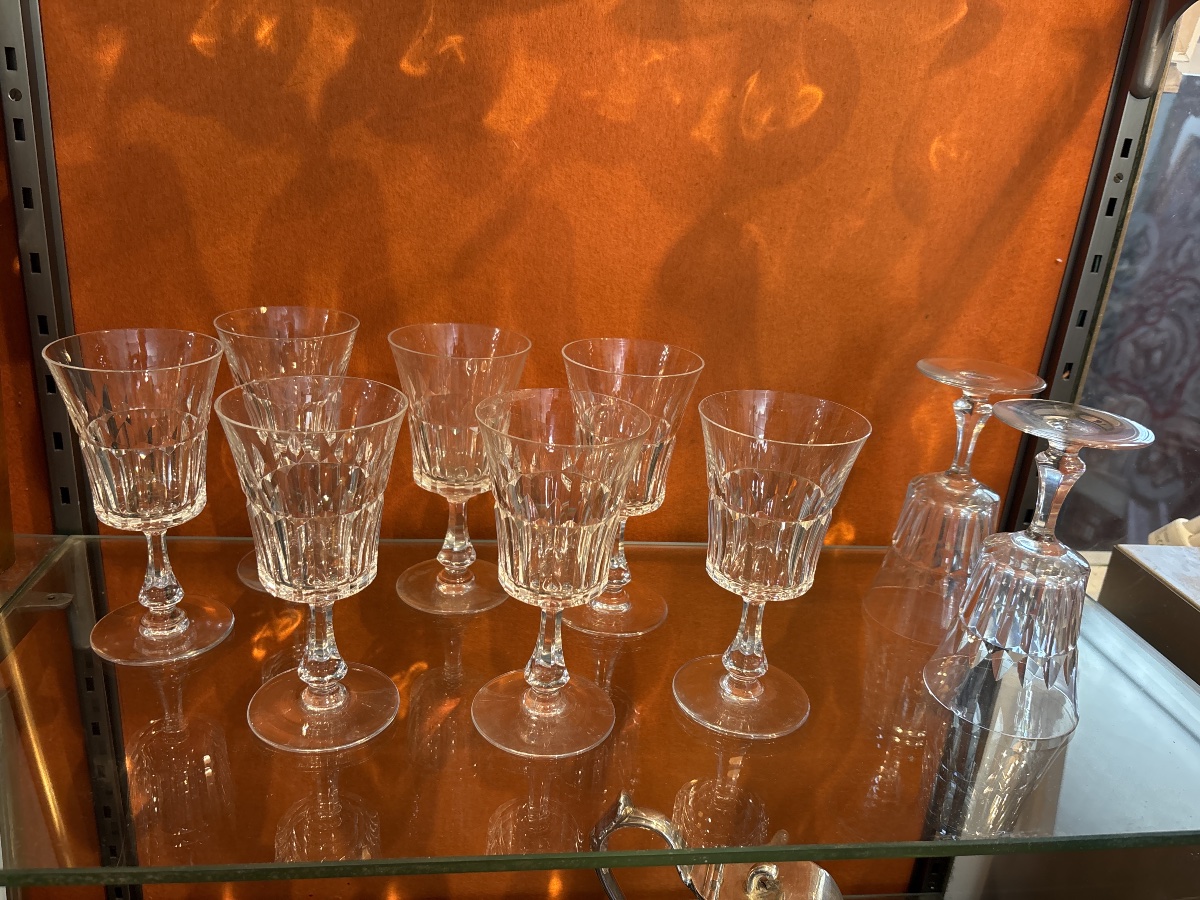 7 verres à vin + 2 ébréchés offerts -photo-3