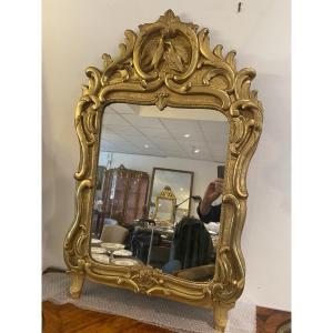 Miroir style regence doré 