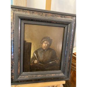 Portrait On Wood 17th-18th Century …