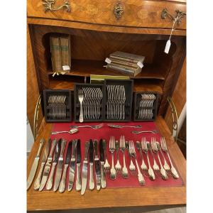 Christofle couverts 71 pièces Cluny avec boîtes 