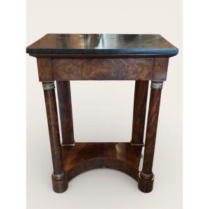 Small Mahogany Empire Console Table 