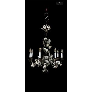 Metal And Meisen Chandelier