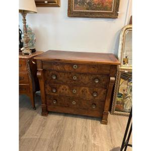 Commode 19 iem ronce de noyer