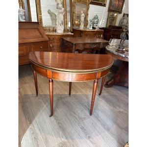 Table a jeux demie lune époque Louis 16