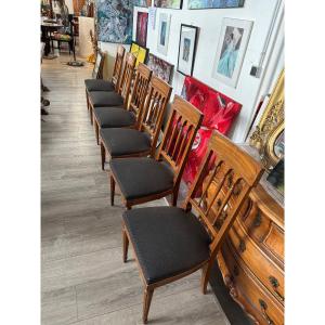 Suite de 6 chaises époque Louis seize 