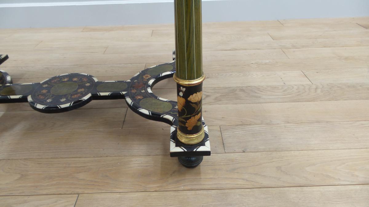 Table Style Louis XIV Marquetry-photo-4