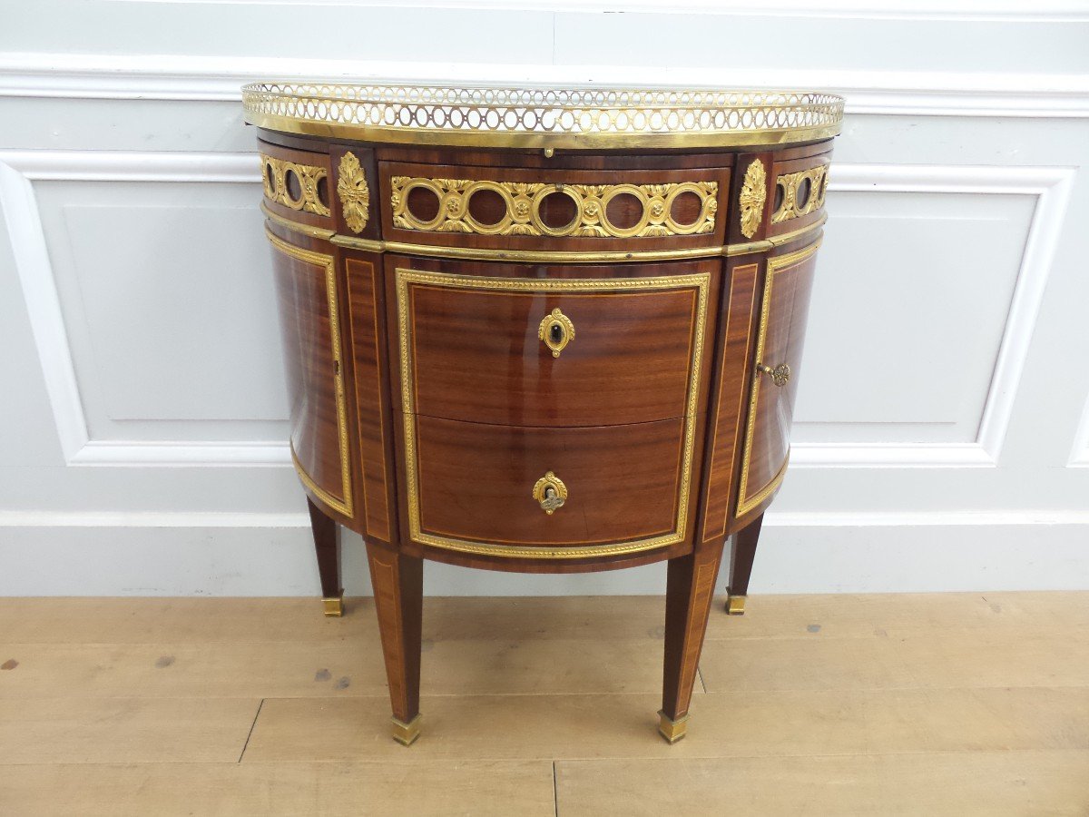 Half-moon Commode Stamped R Lacroix-photo-3