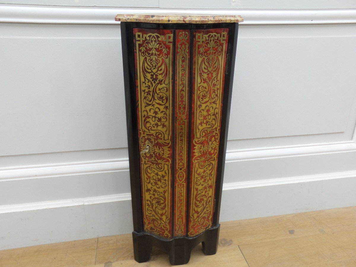 Small Regency Period Corner In Boulle Marquetry