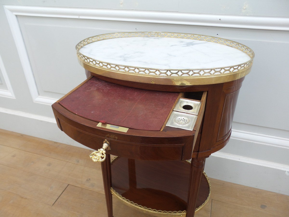 Small Coffee Table Stamped Canabas-photo-4