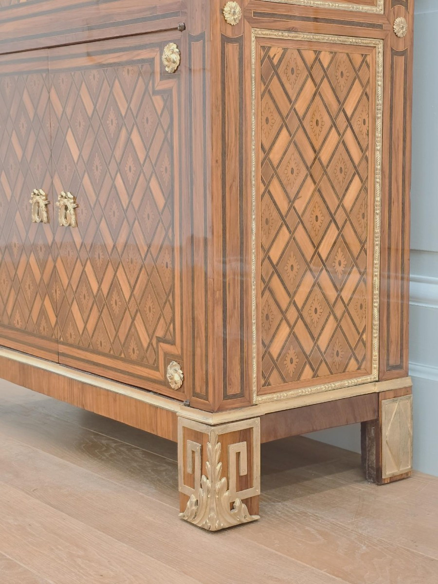 Secrétaire d'époque Louis XVI estampillé Marchand-photo-3