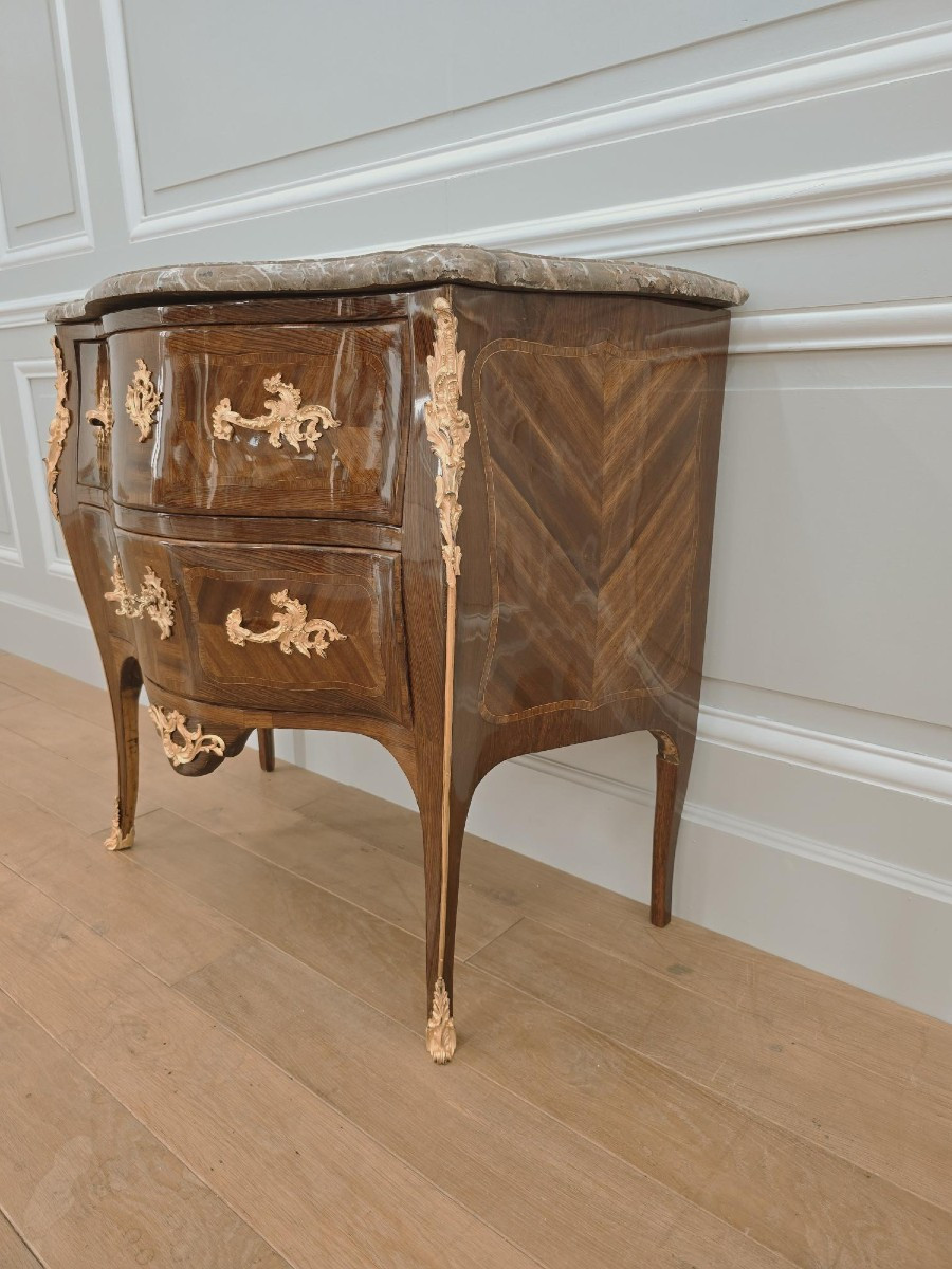 Commode d'époque Louis XV estampillée Demoulin-photo-3