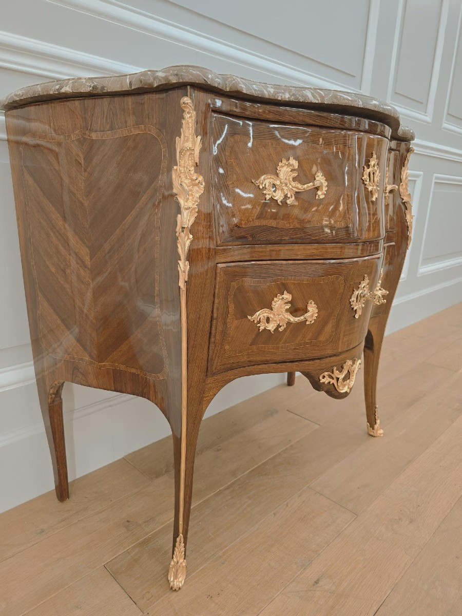Commode d'époque Louis XV estampillée Demoulin-photo-2
