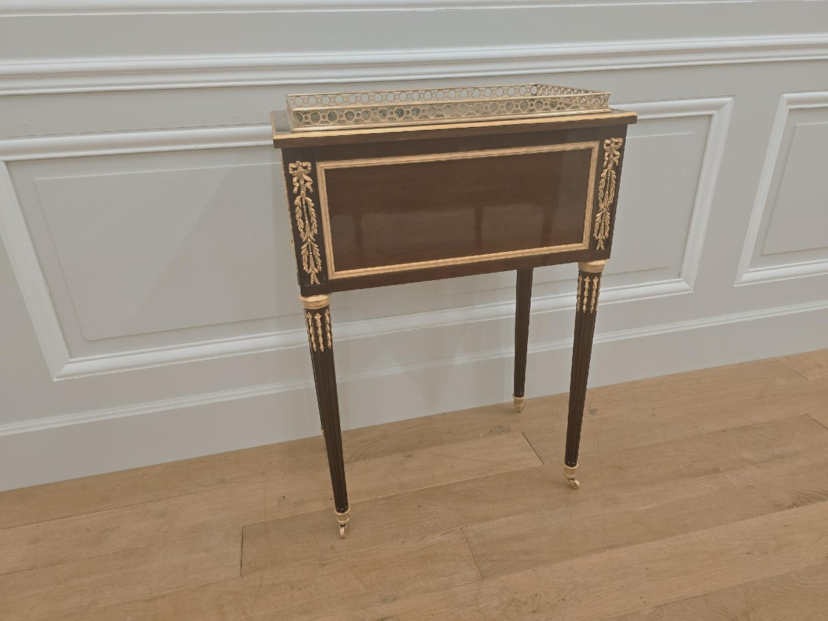 Jardinière d'époque Louis XVI estampillée Stokel-photo-3