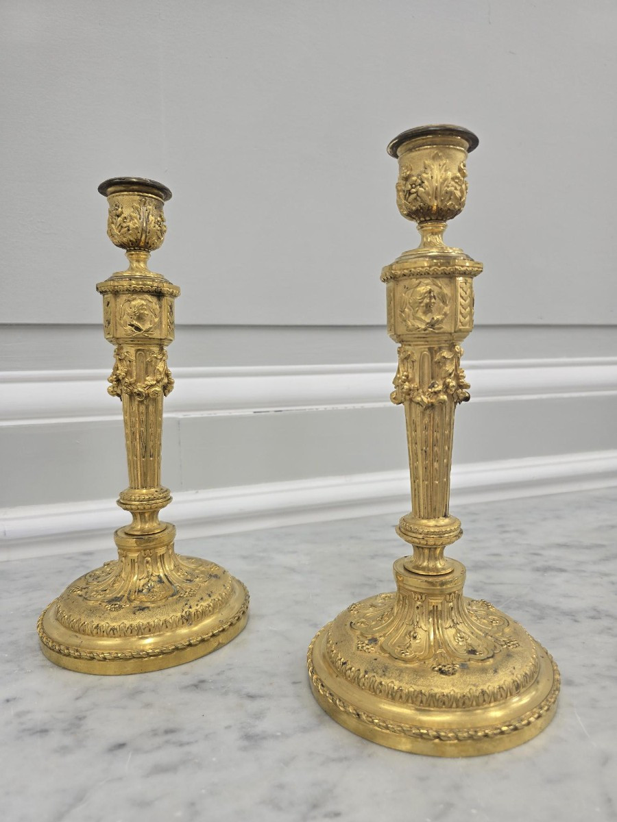Pair Of Louis XVI Style Candlesticks