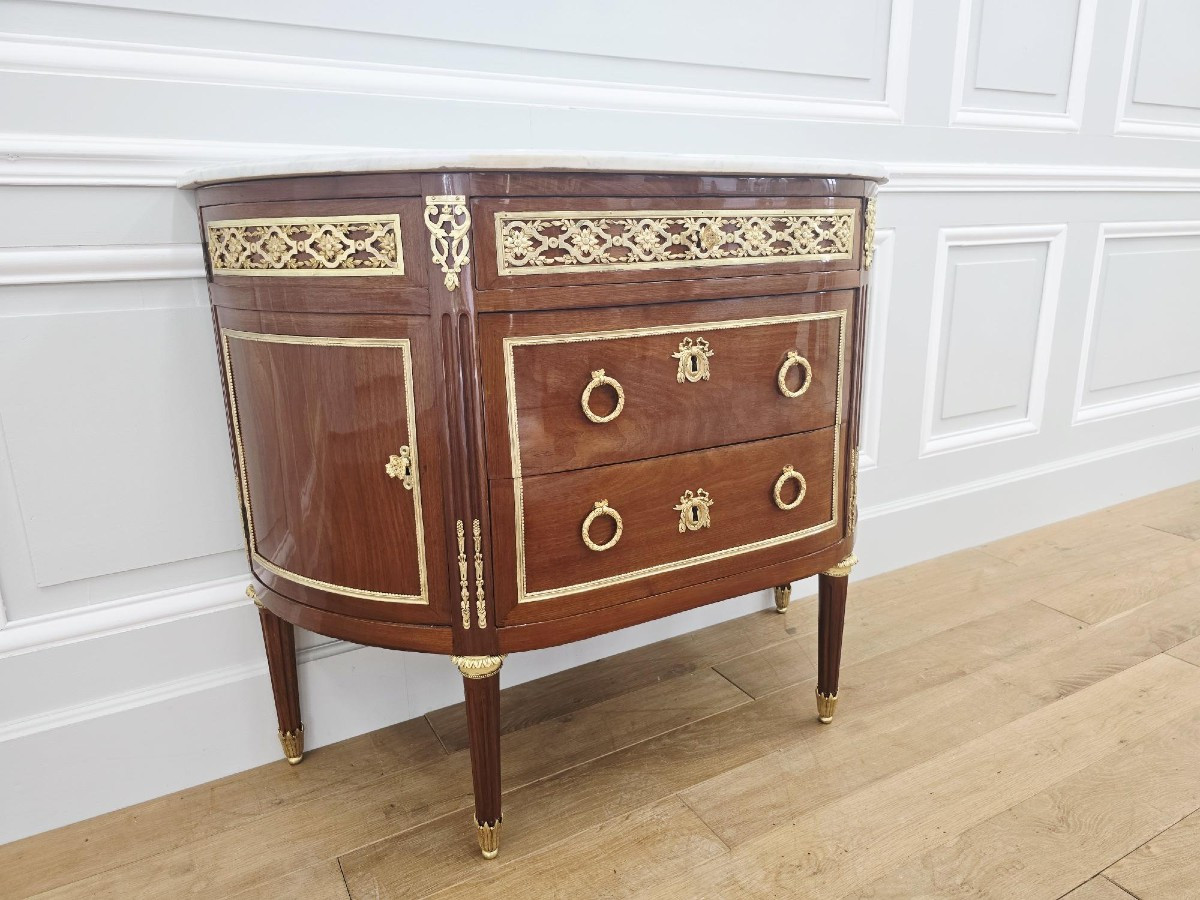 Louis XVI Period Half-moon Chest Of Drawers