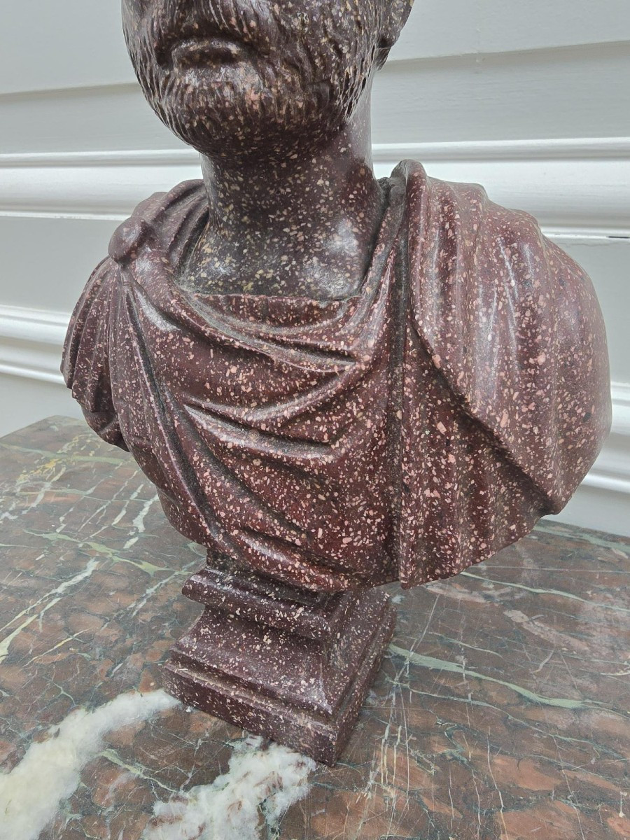  Porphyry Bust 19th Century-photo-2