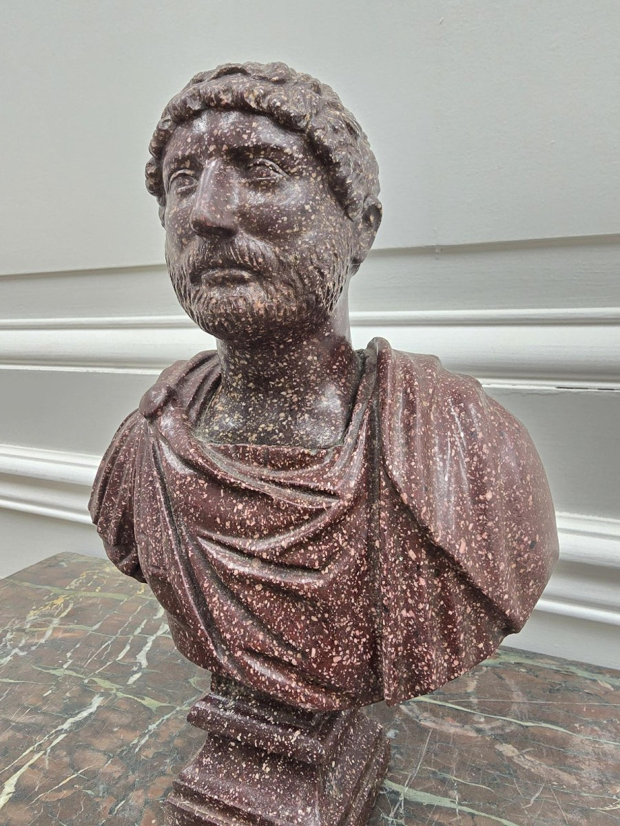  Porphyry Bust 19th Century-photo-3
