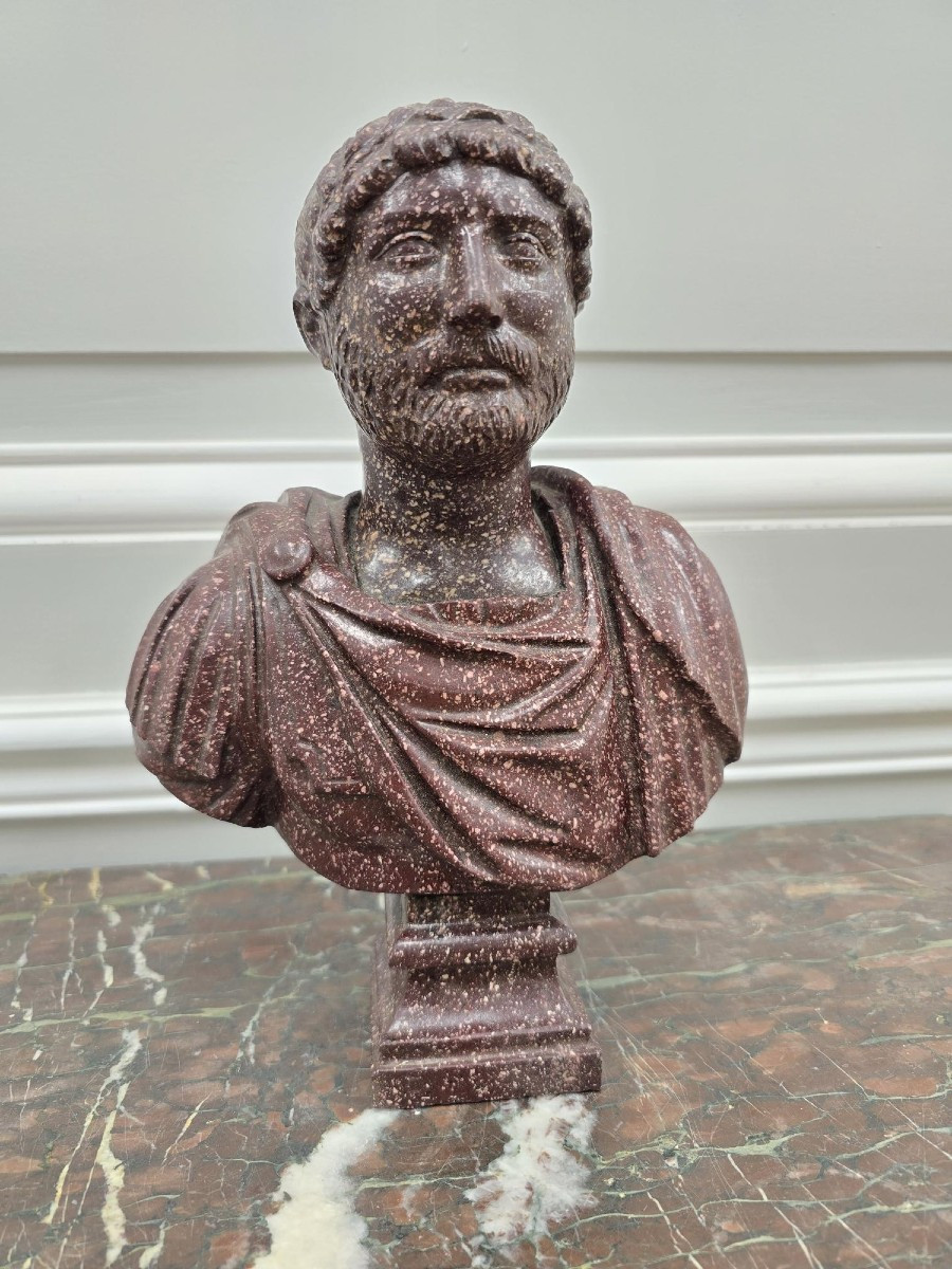  Porphyry Bust 19th Century-photo-1
