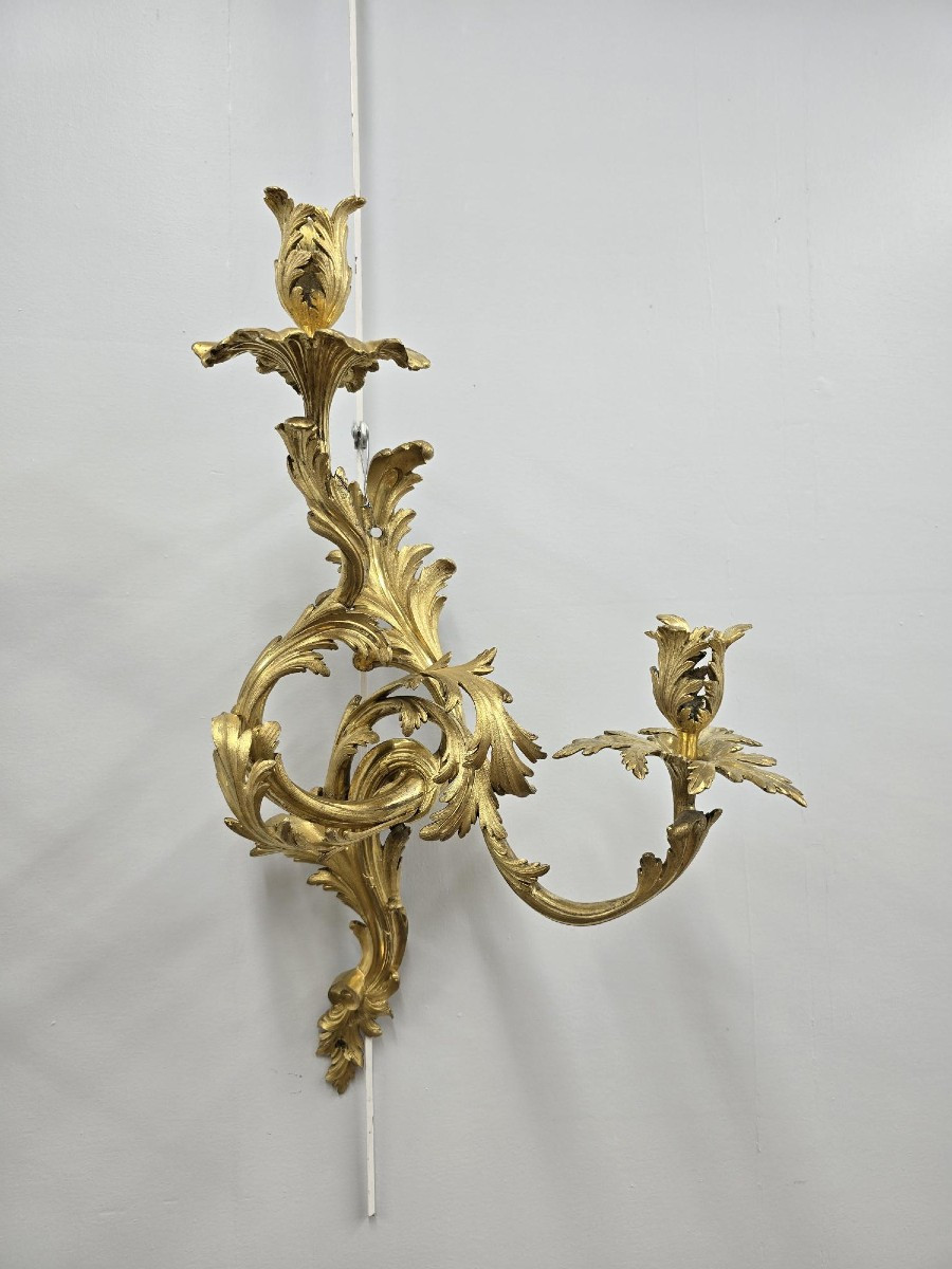 Paire d'appliques d'époque Louis XV-photo-1