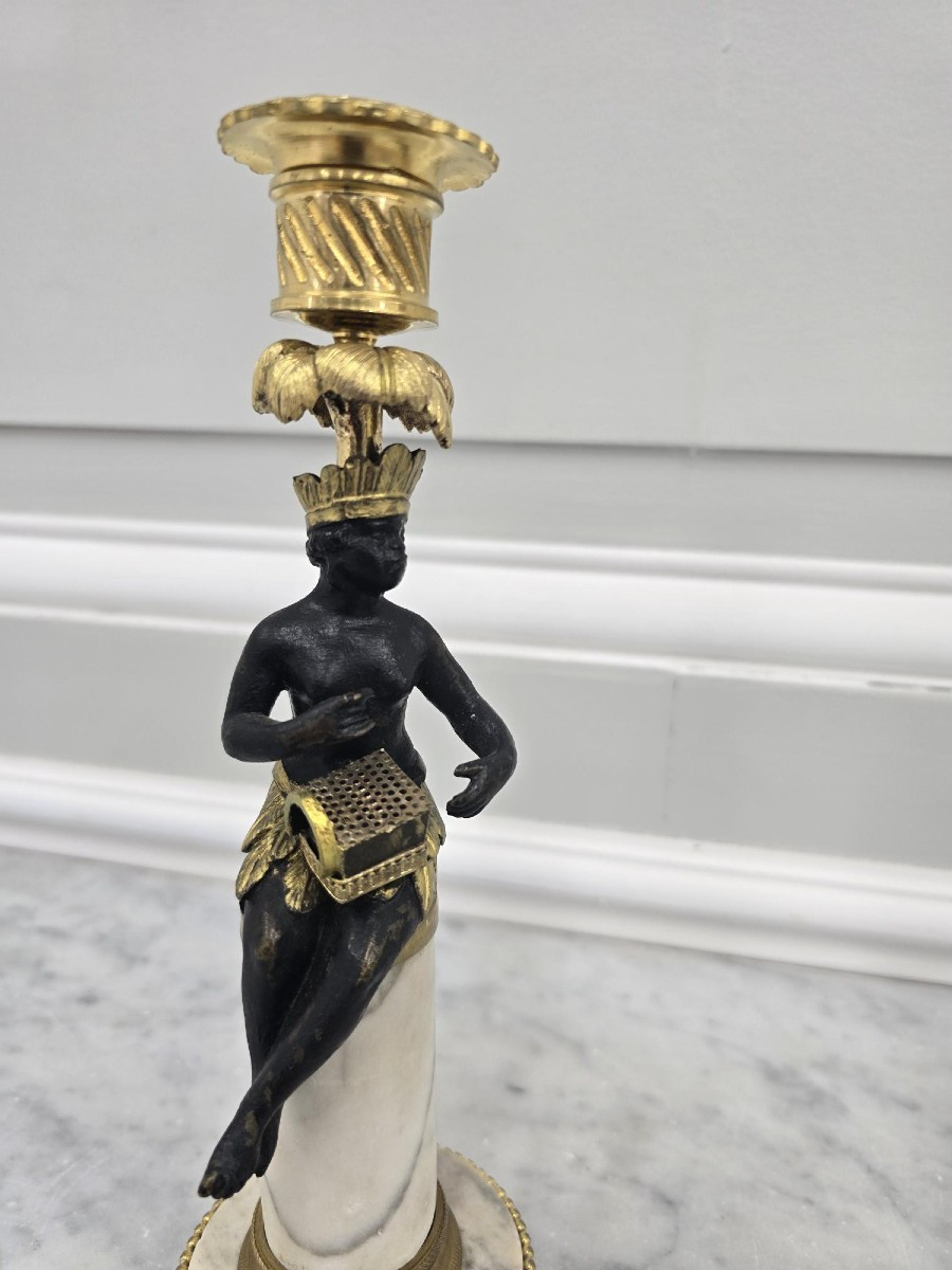 Pair Of Directoire Period Candlesticks-photo-4